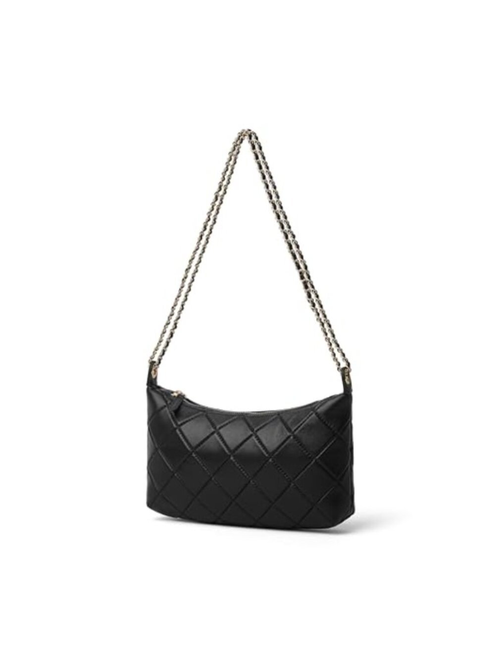 Quilted Lambskin Leather Small Shoulder Purse Chain Crossbody Hobo Bag